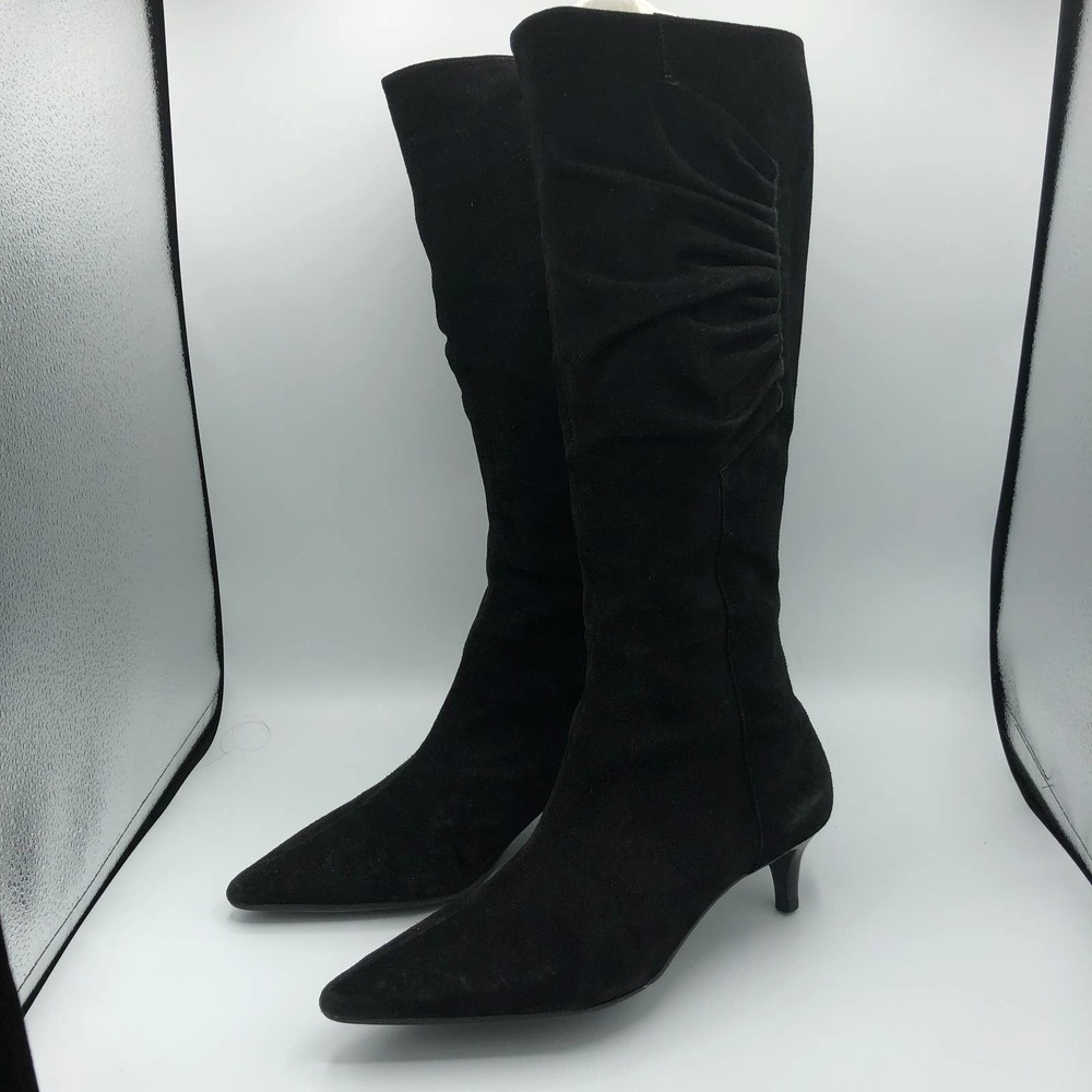 Talbots Jazmin Black Suede Boots Size 8 [CST]